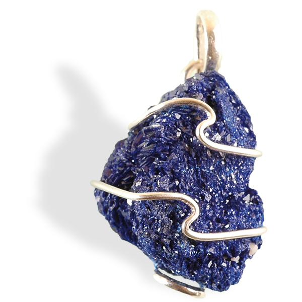 AZURITE CRISTALLISÉE PENDENTIF
